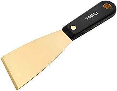 CHILI Tools. 2" Brass Putty Knife With Nylon Handle, Non-Scratch, Non-Spark, Non-Magnetic, Made In Taiwan