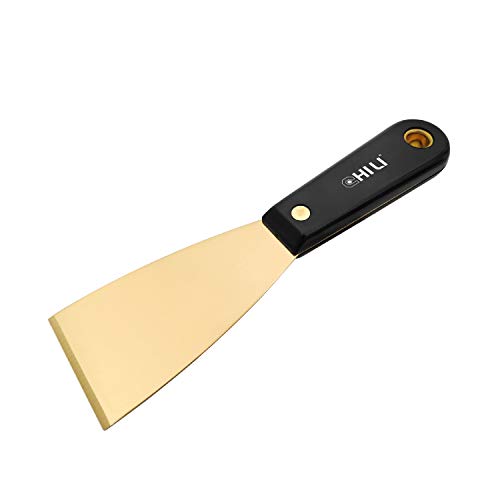 Chili Tools. 2" Brass Putty Knife With Nylon Handle, Non-Scratch, Non-Spark, Non-Magnetic, Made In Taiwan #TOP22