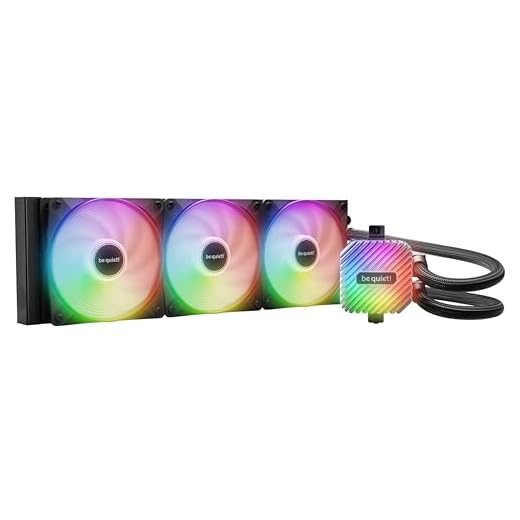be quiet! Light Loop 360mm Black Wasserkühlung für stark übertaktete Systeme, 3x Light Wings LX 120mm PWM high-speed ARGB Lüfter, Stylischer ARGB-Kühlblock, mit ARGB-PWM-Hub, extrem hohe Kühlleistung