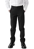 Boys Black Dress Pants 2T School Uniform Pants for Toddler Boy Adjustable Waist Trousers