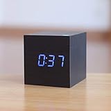 Ancho: 60 NFHNBABD Despertador Pantalla Led De Madera del Control De La Temperatura del Despertador del Led, Reloj Digital De Escritorio Electrónico