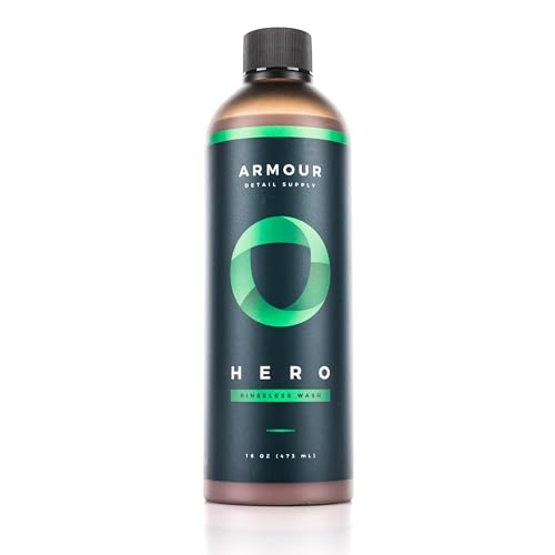 Armour Detail Supply HERO Rinseless Car Wash - Eco-Friendly Alternative to Soap Car Washes, Safe on all Vehicles, Deep Cleaning - 16 Oz
