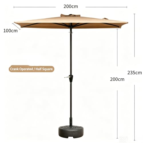 Sombrilla de patio con manivela facil para jardin y terraza exterior 7