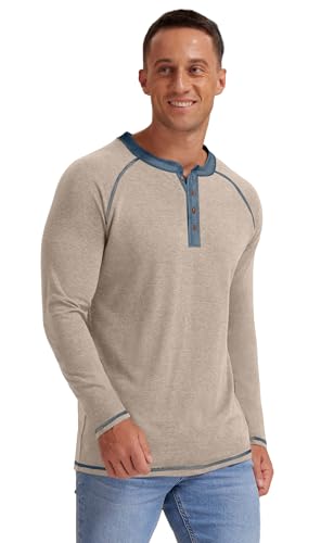 Image of Sailwind Mens Henley Long /Short Sleeve T-Shirt Cotton Casual Shirt