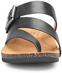 Comfortiva Women's Geary Flexible Slip-Resistant Casual Leather Slide Sandals, Black, 7.5 | Image 3