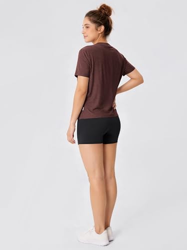 Image of ODODOS Women's Performance Cropped Tee Ultra Soft odSTRATUM Tech Short Sleeve Relaxed Top Crew Neck T-Shirts