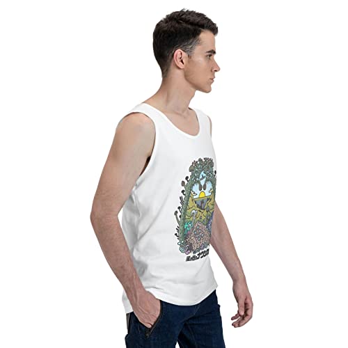 Anime Nausicaa Of The Valley Of The Wind Tank Top Men's Casual Vest Summer O-Neck Sleeveless Tshirt White #TOP3