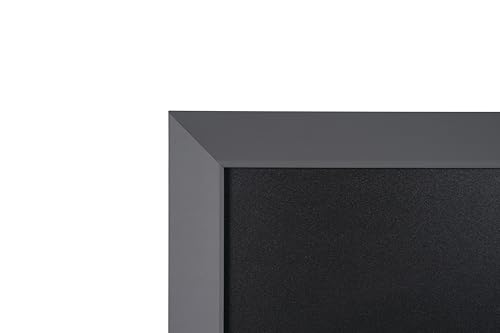 Tableau à craie noir rectangulaire Bi-Office Kamashi avec cadre MDF gris