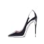 GENSHUO Escarpins Bride Arrière Femme Bout Pointu Talon Chaton - Chaussures Élégantes Et Confortables