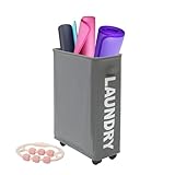 Yoga Mat & Home Gym Storage Cart with Wheels – Large Workout Equipment Organizer for Mats, Foam Rollers, Racquets & Accessories