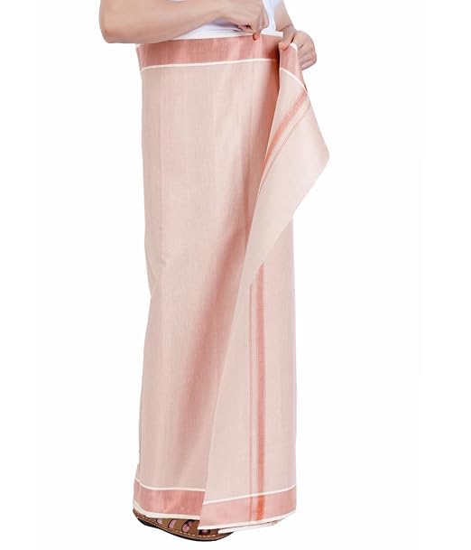 Image of Men's Traditional Indian Shirt and Dhoti Set, Full Sleeves Tissue Silk Cotton Shirt With Dhoti 2 metres for men