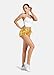 NewL Shiny Metallic Sexy Shorts Women High Waist Pants Sparkly Outfit Elastic Waist Rave Dance Party (S, Gold)