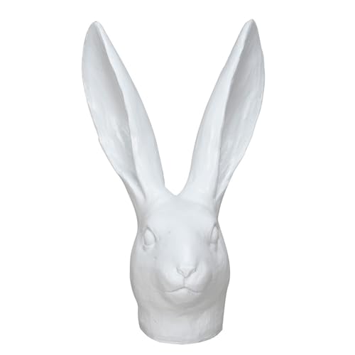 Hasenkopf Alfred weiß aus Polyresin H20cm Osterhase Deko Ostern
