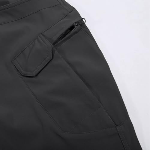 Mens Slim Fit Outdoor Softshell Pants Stretch Water Workwear Durable Hiking Cargo Trousers for Adventure2