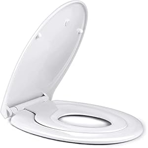 WC Sitz Family PP Familien Toilettendeckel mit magnetischem Kindersitz, 2 in 1 Familien Toilettensitz langsam absenkend…