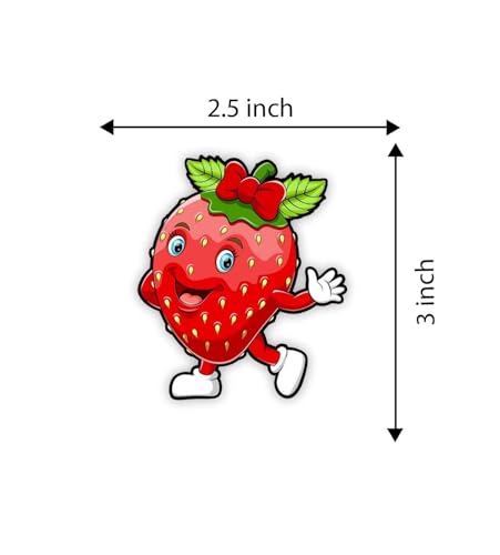Image of Gift Me Bazar Wooden Fridge Magnet for Refrigerator Stylish | Decorative Items for Kitchen | Magnet for Almirah | Washing Machine | Indian Souvenir Gift Items (Strawberry)