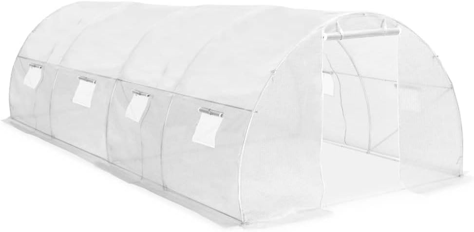 Greenhouse 193.8 ft² 236.2"x118.1"x78.7",Convenient Assembly:Designed for convenient and hasslefree setup, with the option of adding a foundation for added sturdiness. Farm & Ranch Structures & Hardwa