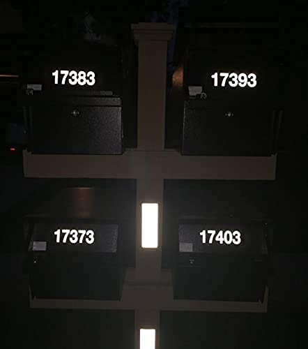 2 Inch Reflective Mailbox Numbers Sticker, Pre-Die Cut For Easy Instl ​(0-9, 5 Sets) Modern Number Vinyl Waterproof Number Self Adhesive Decal For Signs, Cars, Trucks, Home, Address Number, Garbage Bins #TOP1