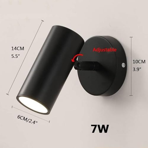 Sconces lampes à bulbe cylindriques 7W | Éclairage intérieur doux de lit - 4
