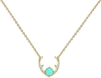 PAVOI 14K Gold Plated Created Opal Necklace | Opal Necklaces for Women