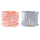 2 Stück Loop Schal Kinder, schlauchschal kinder, Loop Schal Halstuch Jungen Mädchen Baumwolle Schlauchschal Halswärmer Halstuch Warmer für Outdoor Skifahren Radfahren