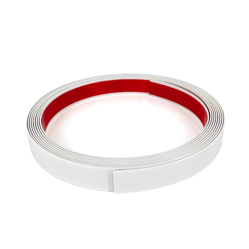 Cyleibe Banda de melamina de 18 mm, tira autoadhesiva de 10 metros para restauración de muebles, reparación de armarios, paneles de madera, cinta de fácil aplicación, color blanco, 18 mm x 10 m