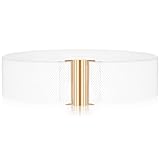 Mabor Wide Stretchy Waist Belts for Women, Vintage Elastic Waist Stretch Elastic Belts Retro Adjustable Belt with Buckle for Women Dresses