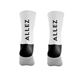 BEATSOX Fahrradsocken für Herren, bedruckt ALLEZ ALLEZ Kompression Radsocken, Mountainbike Socken, Rennrad, Crew Cycling Socks, kompression Stretch Radsportsocken, lange Sportsocken (42 -47)