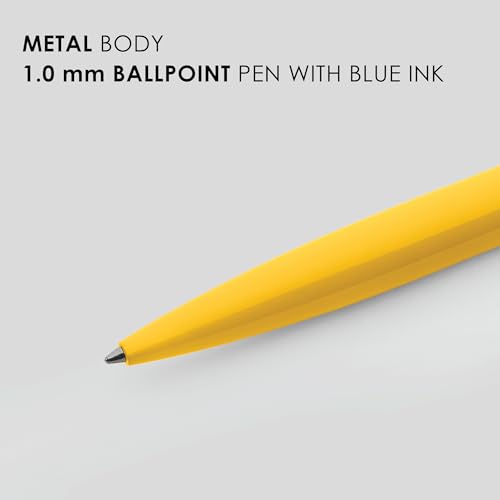 Image of myPAPERCLIP Executive Series A5 Diary & Pen Gift Set | Includes Classic Ball Pen & Softcover Notebook | 192 Pages, 80 GSM | Ideal Corporate, Office & Personal Gift | Yellow