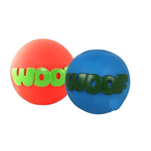 Dog Trust Colorful Squeaky Rubber Non Toxic Sound & Chew Ball Toy with Woof Prints for Puppies & Small Dogs (Color May Vary) (B09P5N8DV9) Amazon Price History, Amazon Price Tracker
