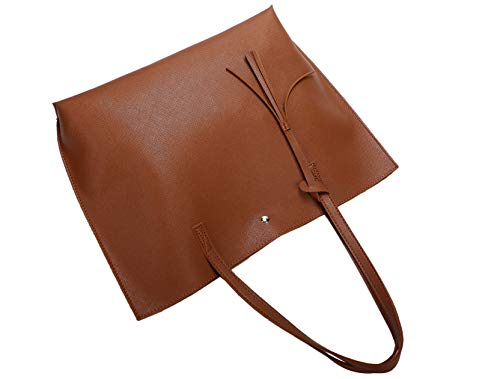 Image of Women Tote Bags Top Handle Satchel Handbags PU Faux Leather Tote Bag with Tassel Shoulder Purse