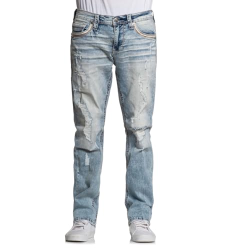 American Fighter Men's Striker Graham Denim Jeans, Distressed Design, Multiple Inseam Lengths2