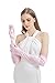 Long Pink Gloves Costume Women Long Pink Satin Gloves 21