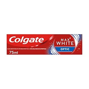 COLGATE – Max White Optic Whitening tandpasta — klinisch getest onmiddellijk wit — verwijdert tot 100% van de vlekken op het oppervlak van de tanden – verpakking met 1 tube van 75 ml