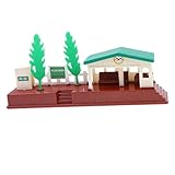 LOOM TREE® Layout Sand Table Scene Building Country Car Railway Station Model Ornaments | Decorative | Vintage | Retro | Collector's Item