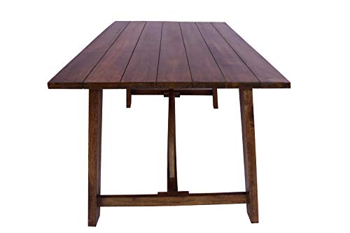 Image of Sheesham Wood 4 Seater Dining Table with Chairs Wooden Dining Room Set Four Seater Dinner Table Furniture for Living Room Home Restaurant (Walnut Finish)