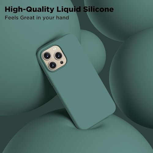 Image of Back Cover for iPhone 13 Pro Case,[Military Shockproof Protection] Liquid Silicone Case with [Soft Anti-Scratch Microfiber Lining for iPhone 13 Pro (Dark Turquoise)