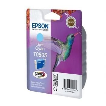 Epson Ink Cartridge Light Cyan T0805 (colibri) Cyan clair Cartouche d'encre