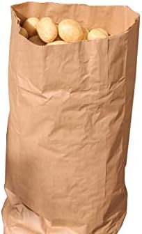 Gardening-Naturally Recyclable Brown Paper Potato Sack 850mm x 330mm Holds Up To 25KG Packs Of 5,10, 20 Available  (Pack Of 5)