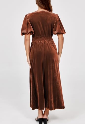 Image of Maxigerui Women's Velvet Maxi Dress Formal Dresses for Wedding Guest Dress