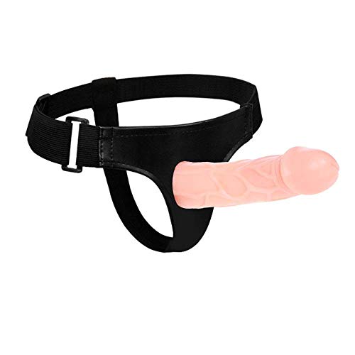 AILZNN Consolador con Correa Hueca De Lujo De 15 Cm / 6 Pulgadas con VibracióN, Consolador con Correa Estimulador Pene EróTico Juguetes Sexuales para Mujeres Y Hombres Parejas Lesbianas