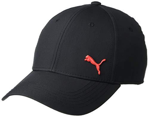 PUMA Men's Stretch Fit Cap, Black/Red, L/X-Large