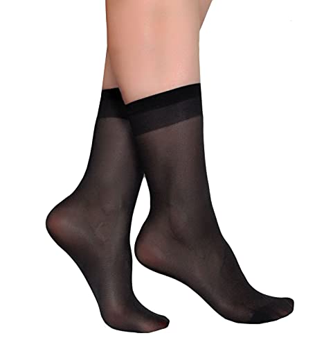 Image of Women's sheer knee high stockings, knee High Socks (Pack of 5 Pairs, Pack of 10 Pairs)