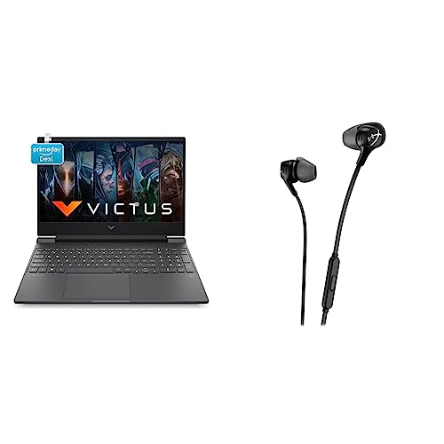 Image of HP Victus Gaming 12th Gen Intel Core i5 12450H Processor 15.6 inch(39.6 cm) FHD Gaming Laptop & HyperX Cloud Earbuds II BLK Gaming Earbuds with Mic
