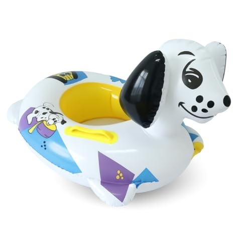 Boia Inflável Infantil com Assento Dálmata para Piscina e Praia PVC Reforçado Até 25kg