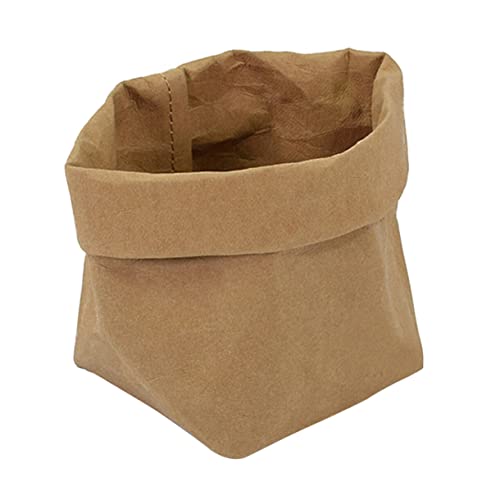 Cabilock Ornament Container Kraft Paper Bag Paper Bag Organizers Paper Garden Pot Bag Sundries Paper Bags Pot Cover Washable Paper Bag Kraft Paper Bags Household Products