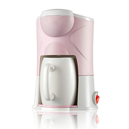 SWKUN F Cafeteras - Filtro de Precisión Diseño de Suspensión Base Antideslizante Cinco Minutos de Café Super Rápido Haciendo Hogar/Oficina Mini Cafetera 0.15L 300W,Rosado