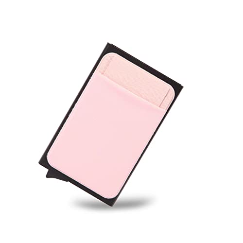 [Tigratigro] Porta Tarjetas de crédito blindado RFID Billetera Hombre Mujer, 6 Ranuras, Cartera de Bolsillo para Tarjetas de crédito y Tarjetas de identificación, Rosa Claro Cover