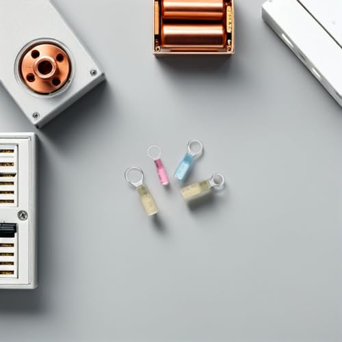 Conectores eléctricos termorretráctiles impermeables y terminales de anillo de plástico y hierro 5