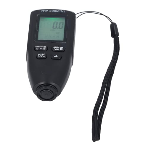 Medidor de Grosor de Pintura, Resolución 1um, Medidor de Grosor de Recubrimiento con Pantalla LCD Retroiluminada, Rango 0 a 2000um para Auto (Negro) miniatura 2